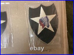 US Army Second Infantry Division Patch Set (WW1/ 1920s / WW2)