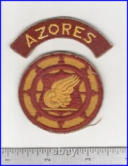 US Army Transportation Terminal Command Patch & AZORES Tab Inv# C235