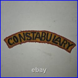 US Army WW2 Military Constabulary Patch Shoulder Tab Red Border Early Occupation