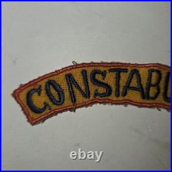 US Army WW2 Military Constabulary Patch Shoulder Tab Red Border Early Occupation