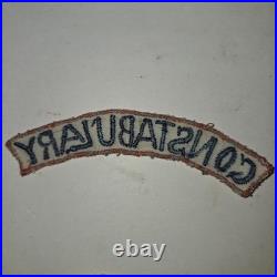 US Army WW2 Military Constabulary Patch Shoulder Tab Red Border Early Occupation