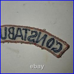 US Army WW2 Military Constabulary Patch Shoulder Tab Red Border Early Occupation