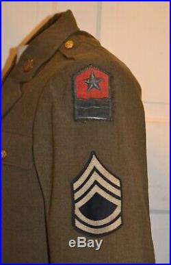 US Army WW2 US Forces Middle East Bullion Patched Uniform