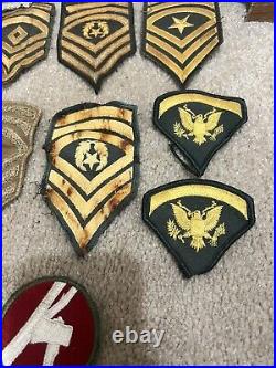 US Army WW2 WWII Original Patch Lot Of 11 84th Division Rail Splitters Chevron