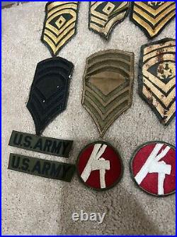 US Army WW2 WWII Original Patch Lot Of 11 84th Division Rail Splitters Chevron