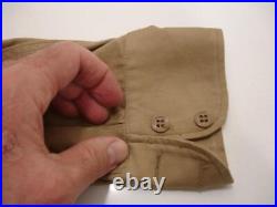 US Army WWII Korea Shirt 1946 Khaki Cotton Patches Ribbons 8th Army 14 1/2 X 33