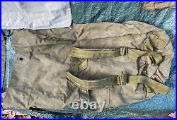 US Military Army Duffle Lot WWII US Army Air Force Vest Vietnam Bag Patches Pin