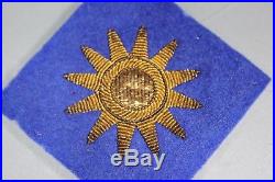 US WW2 Army 40th Infantry Division Gold Bullion on Wool Felt Patch. OA231