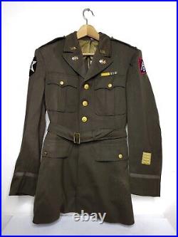 US WWII Officer's Belted Service Coat, 1942, 2nd infantry, 5th Army Signal Corp