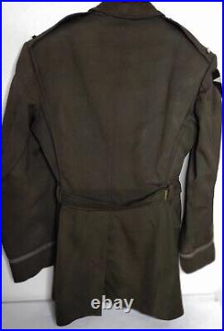 US WWII Officer's Belted Service Coat, 1942, 2nd infantry, 5th Army Signal Corp