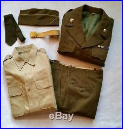US WWIi Army Corporal Mens Uniform Ike Jacket, Complete Uniform Patches Insignia