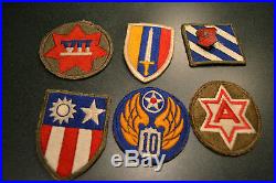 U. S. Army/ Air Corps Wwii Original Collection Of Us Gi Ww2 Patches And Pin