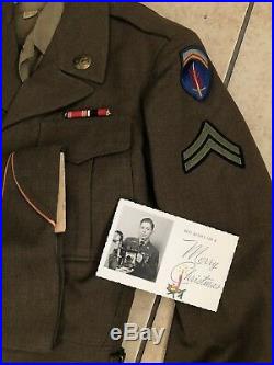 U. S Army WWII 1946 Official Photographer Uniform Ike Jacket/ Photo/ Patches/pin