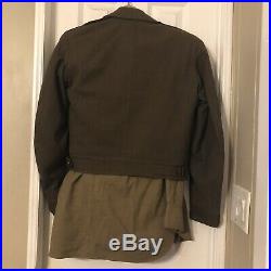 U. S Army WWII 1946 Official Photographer Uniform Ike Jacket/ Photo/ Patches/pin