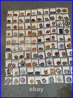 U. S. Military Army, Af, Usmc, Navy Unit+rank Patches Lot Vintage