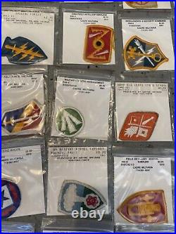 U. S. Military Army, Af, Usmc, Navy Unit+rank Patches Lot Vintage