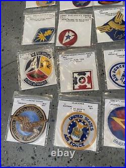 U. S. Military Army, Af, Usmc, Navy Unit+rank Patches Lot Vintage