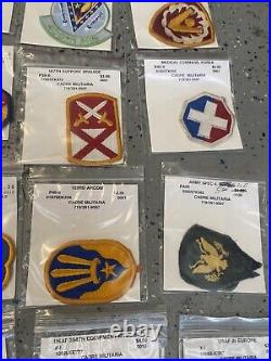 U. S. Military Army, Af, Usmc, Navy Unit+rank Patches Lot Vintage