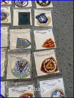 U. S. Military Army, Af, Usmc, Navy Unit+rank Patches Lot Vintage