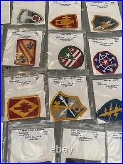 U. S. Military Army, Af, Usmc, Navy Unit+rank Patches Lot Vintage