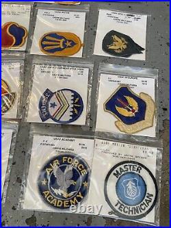 U. S. Military Army, Af, Usmc, Navy Unit+rank Patches Lot Vintage