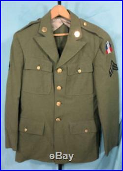 U. S. Wwii Ww2 Army Corporal's Men's Uniform Jacket With Patches 39l #642