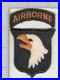 Unique Eye Placement WW 2 US Army 101st Airborne Division Patch & Tab Inv# K3971