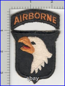 Unique Eye Placement WW 2 US Army 101st Airborne Division Patch & Tab Inv# K3971
