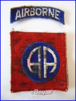 Us Army 82nd Airborne 2 Insignes 39-45 Patch Ww2 Paratroops Normandie Paras