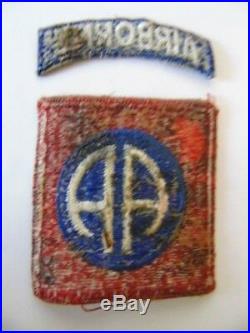 Us Army 82nd Airborne 2 Insignes 39-45 Patch Ww2 Paratroops Normandie Paras