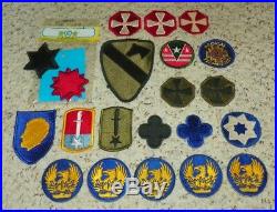 Us Army Patch Lot 22 Patches Army / National Guard Original Wwii Era