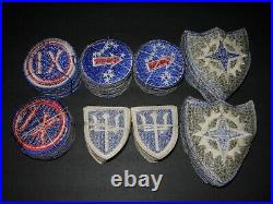 Us Army Ww2 Dealer Lot Of 160 Division Corps Theater Patches Cut Edge Snow Backs