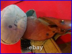 Us Army Ww II Belt Colt Auto 45 Holster Mag Pouch & 1st Aid + 1943 Canteen + Cup