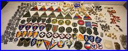 VTG US Army Military Patch pins Buttons Mixed Lot over 258 WWII Korea Vietnam