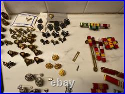 VTG US Army Military Patch pins Buttons Mixed Lot over 258 WWII Korea Vietnam