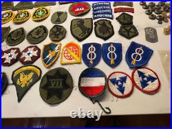VTG US Army Military Patch pins Buttons Mixed Lot over 258 WWII Korea Vietnam