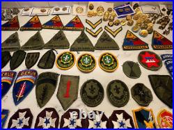 VTG US Army Military Patch pins Buttons Mixed Lot over 258 WWII Korea Vietnam