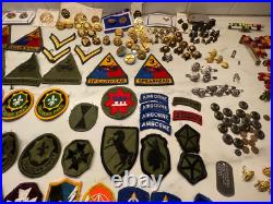 VTG US Army Military Patch pins Buttons Mixed Lot over 258 WWII Korea Vietnam