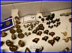 VTG US Army Military Patch pins Buttons Mixed Lot over 258 WWII Korea Vietnam