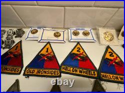 VTG US Army Military Patch pins Buttons Mixed Lot over 258 WWII Korea Vietnam