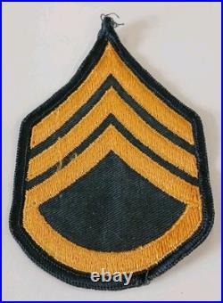 VTG WWII US ARMY MILITARY GUNERY SERGEANT Wool RANK Patch Insignia AUTHENTIC 4