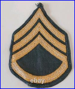 VTG WWII US ARMY MILITARY GUNERY SERGEANT Wool RANK Patch Insignia AUTHENTIC 4