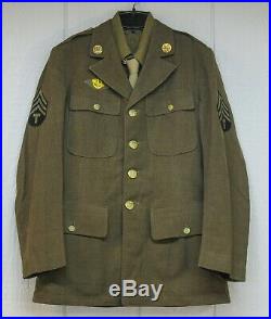 VTG WWII WW2 MILITARY DRESS UNIFORM US ARMY ARTILLERY NAMED NUMBERED b48c ST135