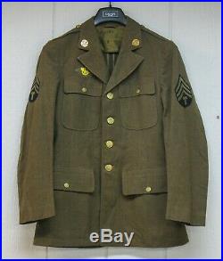 VTG WWII WW2 MILITARY DRESS UNIFORM US ARMY ARTILLERY NAMED NUMBERED b48c ST135
