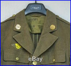 VTG WWII WW2 MILITARY DRESS UNIFORM US ARMY ARTILLERY NAMED NUMBERED b48c ST135