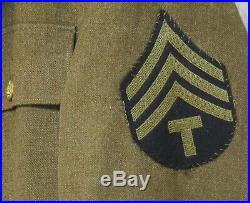 VTG WWII WW2 MILITARY DRESS UNIFORM US ARMY ARTILLERY NAMED NUMBERED b48c ST135