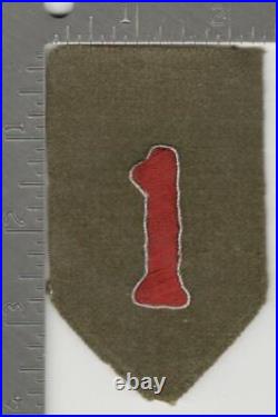 Variation #17 Brit Made WW 2 US Army 1st Inf Division Bullion Patch Inv# K0115
