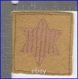 Variation #27 WW 1 US Army 6th Division French Made Wool Patch Inv# K0529