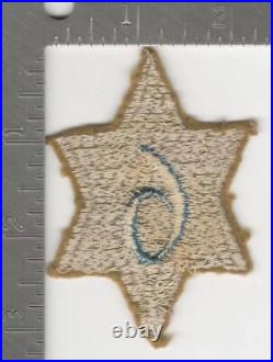 Variation #29 WW 1 US Army 6th Division French Made Wool Patch Inv# K0531