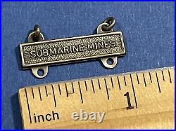 Very Rare U. S. Army Submarine Mines Qualification Q Bar Marksmanship Badge